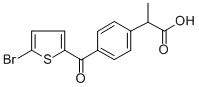 4-((5-Bromo-2-thienyl)carbonyl)-alpha-methylbenzeneacetic acid Struktur