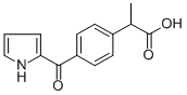 Benzeneacetic acid, alpha-methyl-4-(1H-pyrrol-2-ylcarbonyl)- Struktur