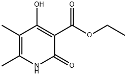 3-Pyridinecarboxylic  acid,1,2-dihydro-4-hydroxy-5,6-dimethyl-2-oxo-,ethyl  ester Struktur