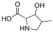 3-Hydroxy-4-methyl-2-pyrrolidinecarboxylic acid Struktur