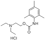 CARBANILIC ACID, 2,4,6-TRIMETHYL-, 2-(DIETHYLAMINO)ETHYL ESTER, HYDROC HLORIDE Struktur