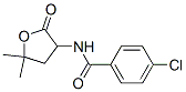 p-Chloro-N-(5,5-dimethyl-2-oxotetrahydrofuran-3-yl)benzamide Struktur