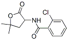 o-Chloro-N-(5,5-dimethyl-2-oxotetrahydrofuran-3-yl)benzamide Struktur