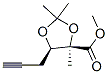 1,3-Dioxolane-4-carboxylicacid,2,2,4-trimethyl-5-(2-propynyl)-,methylester,(4R,5R)-(9CI) Struktur