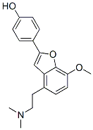 4-[4-[2-(Dimethylamino)ethyl]-7-methoxybenzofuran-2-yl]phenol Struktur