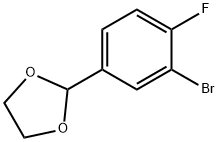 2-(3-Bromo-4-fluorophenyl)-1,3-dioxolane Struktur