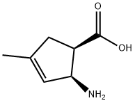 3-Cyclopentene-1-carboxylicacid,2-amino-4-methyl-,(1R,2S)-(9CI) Struktur