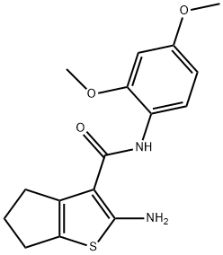 2-AMINO-N-(2,4-DIMETHOXYPHENYL)-5,6-DIHYDRO-4H-CYCLOPENTA[B]THIOPHENE-3-CARBOXAMIDE Struktur