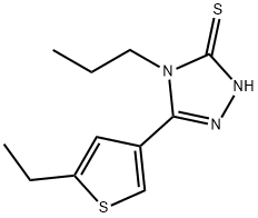 5-(5-ETHYLTHIEN-3-YL)-4-PROPYL-4H-1,2,4-TRIAZOLE-3-THIOL Struktur