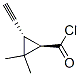 Cyclopropanecarbonyl chloride, 3-ethynyl-2,2-dimethyl-, (1R-trans)- (9CI) Struktur