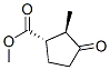 Cyclopentanecarboxylic acid, 2-methyl-3-oxo-, methyl ester, (1S,2R)- (9CI) Struktur