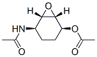 Cyclohexane, 1R-acetamido-4cis-acetoxy-2,3cis-epoxy- Struktur