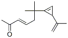 3-Hepten-2-one, 6-methyl-6-3-(1-methylethenyl)-1-cyclopropen-1-yl-, (E)- Struktur