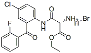 ethyl 3-[[4-chloro-2-(2-fluorobenzoyl)phenyl]amino]-3-oxo-alaninate monohydrobromide Struktur