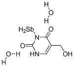 antimony: 5-(hydroxymethyl)-1H-pyrimidine-2,4-dione: dihydrate Struktur