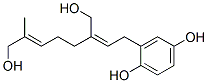 2-[8-Hydroxy-3-(hydroxymethyl)-7-methyl-2,6-octadienyl]-1,4-benzenediol Struktur