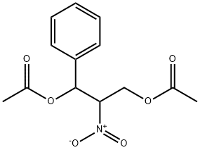 1-Phenyl-2-nitro-1,3-diacetoxypropane Struktur