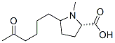 Proline, 1-methyl-5-(5-oxohexyl)- (9CI) Struktur