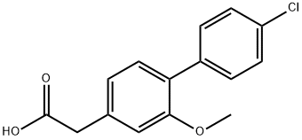 4'-Chloro-6-methoxy-4-biphenylacetic acid Struktur