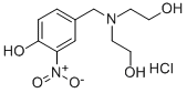 4-((Bis(2-hydroxyethyl)amino)methyl)-2-nitro-phenol hydrochloride Struktur