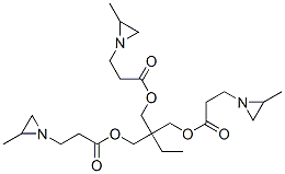 2,2-bis[3-(2-methylaziridin-1-yl)propanoyloxymethyl]butyl 3-(2-methyla ziridin-1-yl)propanoate Struktur