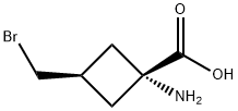 Cyclobutanecarboxylic acid, 1-amino-3-(bromomethyl)-, cis- (9CI) Struktur