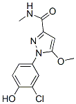 1-(3-chloro-4-hydroxyphenyl)-5-methoxy-3-(N-methylcarbamoyl)pyrazole Struktur