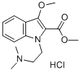 1-(beta-Dimethylaminoaethyl)-2-methoxycarbonyl-3-methoxy-indol-hydroch lorid [German] Struktur