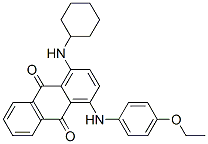 1-(cyclohexylamino)-4-[(4-ethoxyphenyl)amino]anthraquinone Struktur