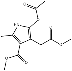 METHYL 5-(ACETYLOXY)-4-(2-METHOXY-2-OXOETHYL)-2-METHYL-1H-PYRROLE-3-CARBOXYLATE Struktur