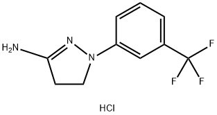 4,5-dihydro-1-[3-(trifluoromethyl)phenyl]-1H-pyrazol-3-amine monohydrochloride Struktur