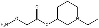 Acetic acid, (aminooxy)-, 1-ethyl-3-piperidinyl ester (9CI) Struktur