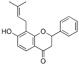 7-Hydroxy-8-(3-methyl-2-butenyl)flavanone Struktur