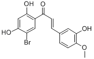 1-(5-Bromo-2,4-dihydroxyphenyl)-3-(3-hydroxy-4-methoxyphenyl)-2-propen -1-one Struktur