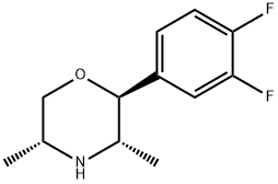 Morpholine, 2-(3,4-difluorophenyl)-3,5-dimethyl-, [2S-(2alpha,3ba,5ba)]- (9CI) Struktur