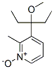 Pyridine, 3-(1-ethyl-1-methoxypropyl)-2-methyl-, 1-oxide (9CI) Struktur