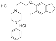 1-(3-((6-Fluoro-2,3-dihydro-1H-inden-5-yl)oxy)propyl)-4-phenylpiperazi ne dihydrochloride Struktur