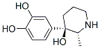 1,2-Benzenediol, 4-(3-hydroxy-2-methyl-3-piperidinyl)-, cis- (9CI) Struktur