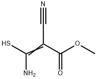 2-Propenoic  acid,  3-amino-2-cyano-3-mercapto-,  methyl  ester Struktur