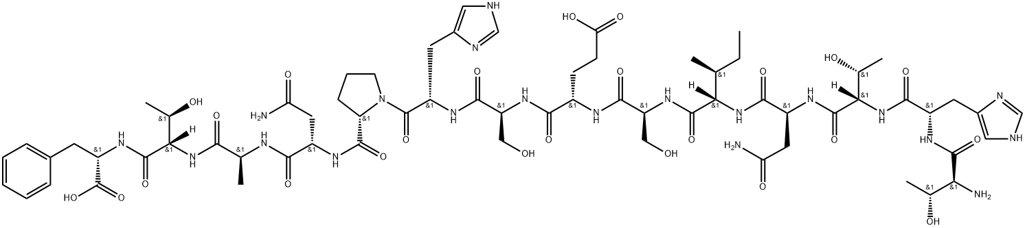 L-Threonyl-L-histidyl-L-threonyl-L-asparaginyl-L-isoleucyl-L-seryl-L-alpha-glutamyl-L-seryl-L-histidyl-L-prolyl-L-asparaginyl-L-alanyl-L-threonyl-L-phenylalanine