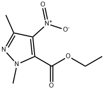 1,3-DIMETHYL-4-NITRO-1H-PYRAZOLE-5-CARBOXYLIC ACID ETHYL ESTER Struktur