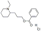 3-(1-ethyl-2-piperidyl)propyl benzoate hydrochloride Struktur