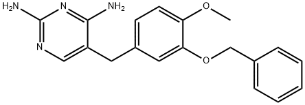 5-[[4-Methoxy-3-(phenylmethoxy)phenyl]methyl]-2,4-pyrimidinediamine Struktur