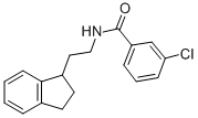 3-Chloro-N-(2-(2,3-dihydro-1H-inden-1-yl)ethyl)benzamide Struktur