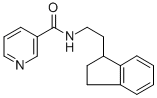 3-Pyridinecarboxamide, N-(2-(2,3-dihydro-1H-inden-1-yl)ethyl)- Struktur