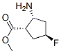 Cyclopentanecarboxylic acid, 2-amino-4-fluoro-, methyl ester, (1alpha,2alpha,4beta)- (9CI) Struktur