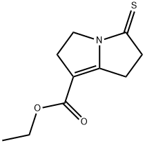 1H-Pyrrolizine-7-carboxylic  acid,  2,3,5,6-tetrahydro-3-thioxo-,  ethyl  ester Struktur