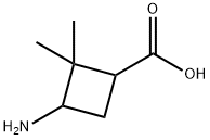 Cyclobutanecarboxylic acid, 3-amino-2,2-dimethyl- (9CI) Struktur