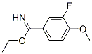 Benzenecarboximidic acid, 3-fluoro-4-methoxy-, ethyl ester (9CI) Struktur