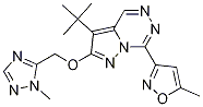 3-(1,1-Dimethylethyl)-7-(5-methyl-3-isoxazolyl)-2-[(1-methyl-1H-1,2,4-triazol-5-yl)methoxy]-pyrazolo[1,5-d][1,2,4]triazine Struktur